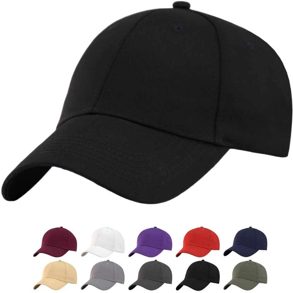 Classic Cotton Baseball Hat Structured Adjustable… - image 1